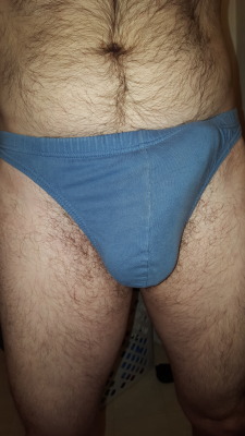 mylifeinbriefs:  Blue thong front and back.  Kik me @gideon273 