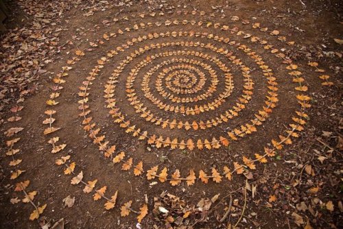bubblewrench: Artist James Brunt Arranges Leaves and Rocks Into Elaborate Mandalas