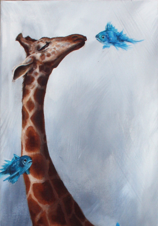 lohrien:  Giraffe and Fish by Mallory Hart behance l tumblr   