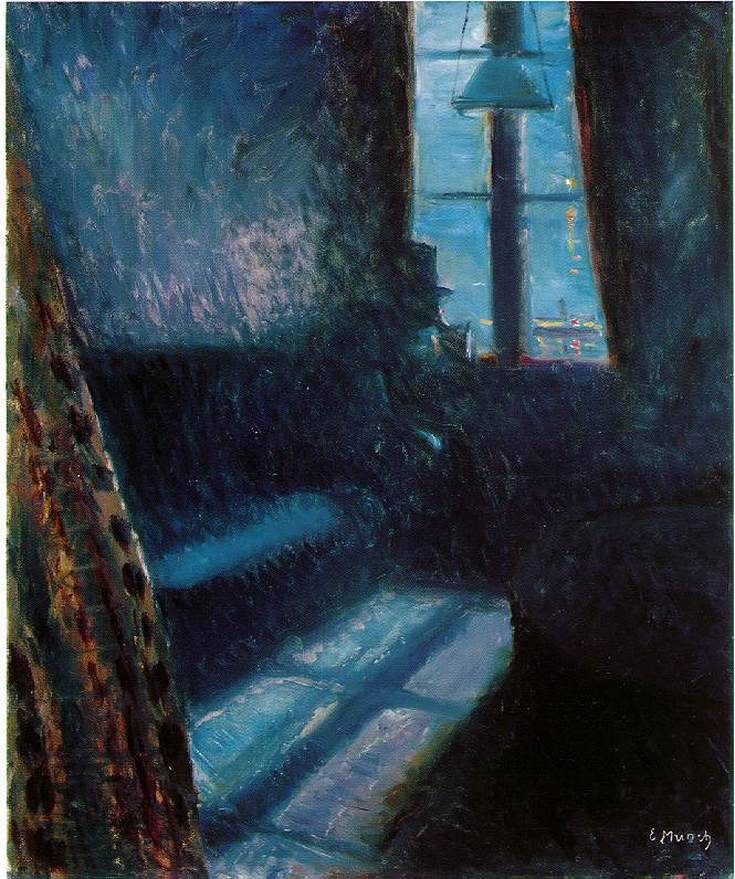 lonequixote:  Night in St. Cloud by Edvard Munch(via @lonequixote)