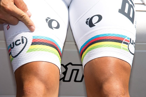 hmmmmk:2013 Amgen Tour of California.pre-race: Gilbert shows off his rainbow stripes. Photo: Casey B
