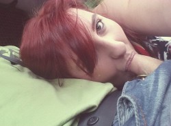 cherrylips-sexybits:  Sometimes i miss my red hair. Sometimes i miss my boyfriends cock. Today i miss both.  Craving to give a bj 