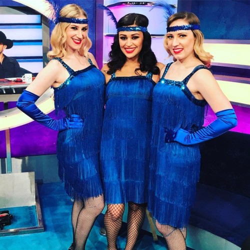 thedollfacedames: We are so busy! Photo from @thedollfacedames on set dancing with our girl @dianacabuto on @canalestrellatv it was a blast. If you missed our episode getting her through to the semifinals watch the teaser here: https://youtu.be/AZ5mX-AKDZ