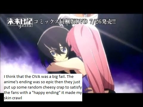 Mirai Nikki Confessions — “ I think that the OVA was a big fail. The