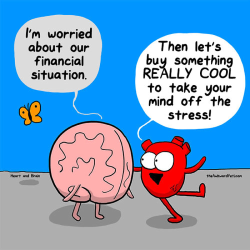 primacdonaldsgurl: boredpanda: Heart Vs. Brain: Funny Webcomic Shows Constant Battle Between Our 