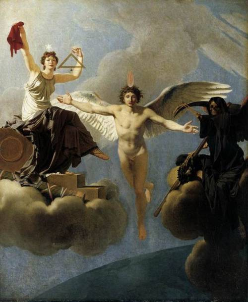 centuriespast:  REGNAULT, Jean-BaptisteThe Genius of France between Liberty and Death1795Oil on canv