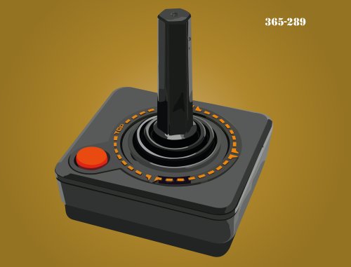 Atari joystick vector by Theo van der Meer