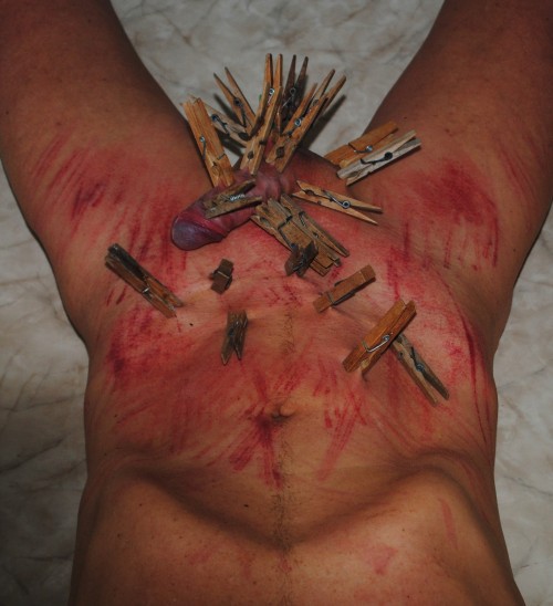 Now I feel what you mean. First my skin is turned into raw meat and now you are placing clamps on the most sensitive spots. Well, please go on, bring on more clamps.