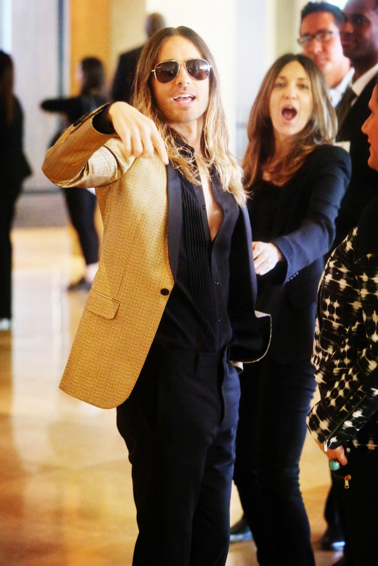 pink23grass:  Jared Leto + Robin Baum, the Oscar Luncheon, 2014, HQ, MY EDIT