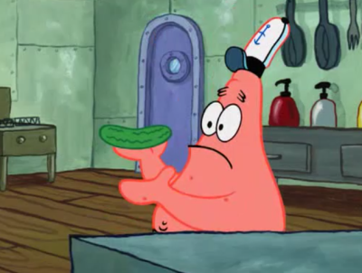 tvthemesinlatin:P®ickly Problems (In Latin)Spongebob: “First, get a jar”Spongebob: “That’s a pickle,