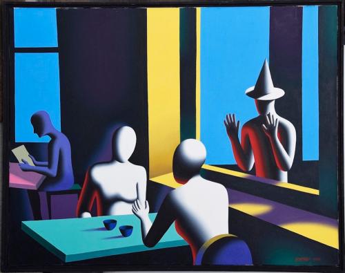 Mark KostabiWishful Thinking ,1994Oil on Canvas