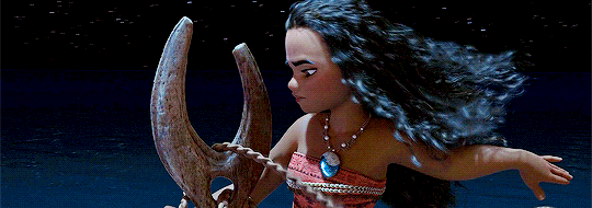 sansqstark: I am Moana of Motunui. Aboard my boat, I will sail across the sea, and