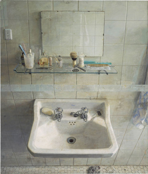 igormaglica:Antonio López Garcia (b. 1936), Sink and Mirror, 1967. oil on wood 