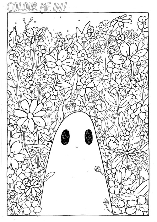 thesadghostclub:  Our colouring books are back in stock! Hooray! Here are some pages from the book, which you can totally download and colour in <3  Shop / About Us / FAQ’s / comics / Archive / Subscribe / Theme  