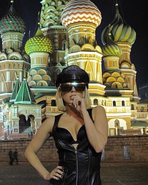 ladygagadaily: 9 years ago today Lady Gaga nearly got arrested in Russia as she was mistaken as a pr