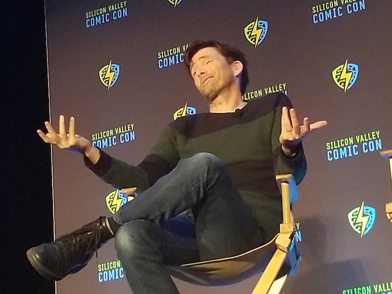 buffyann23: Pics of David from his SVCC panel with Krysten Ritter on 04/08/18 -via