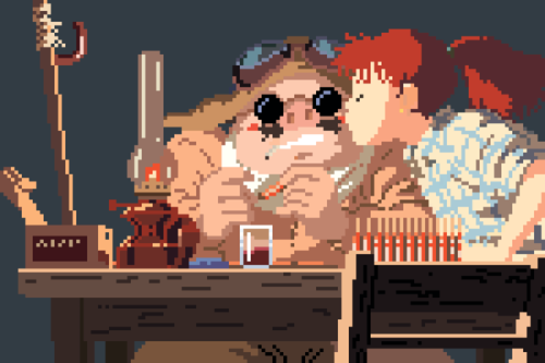 ca-tsuka:  8-bit Ghibli by Richard J. Evans 