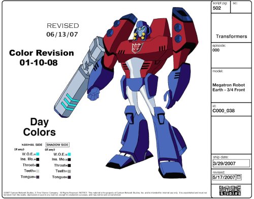 Transformers Shattered Glass Animated color schemes by Derrick J. Wyatt.