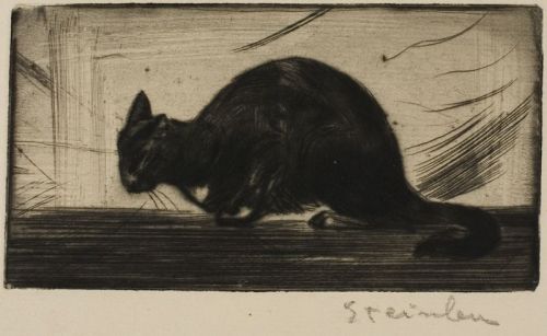 theophile-steinlen: Chat Faisant Le Gros Dos, 1898, Theophile Steinlen