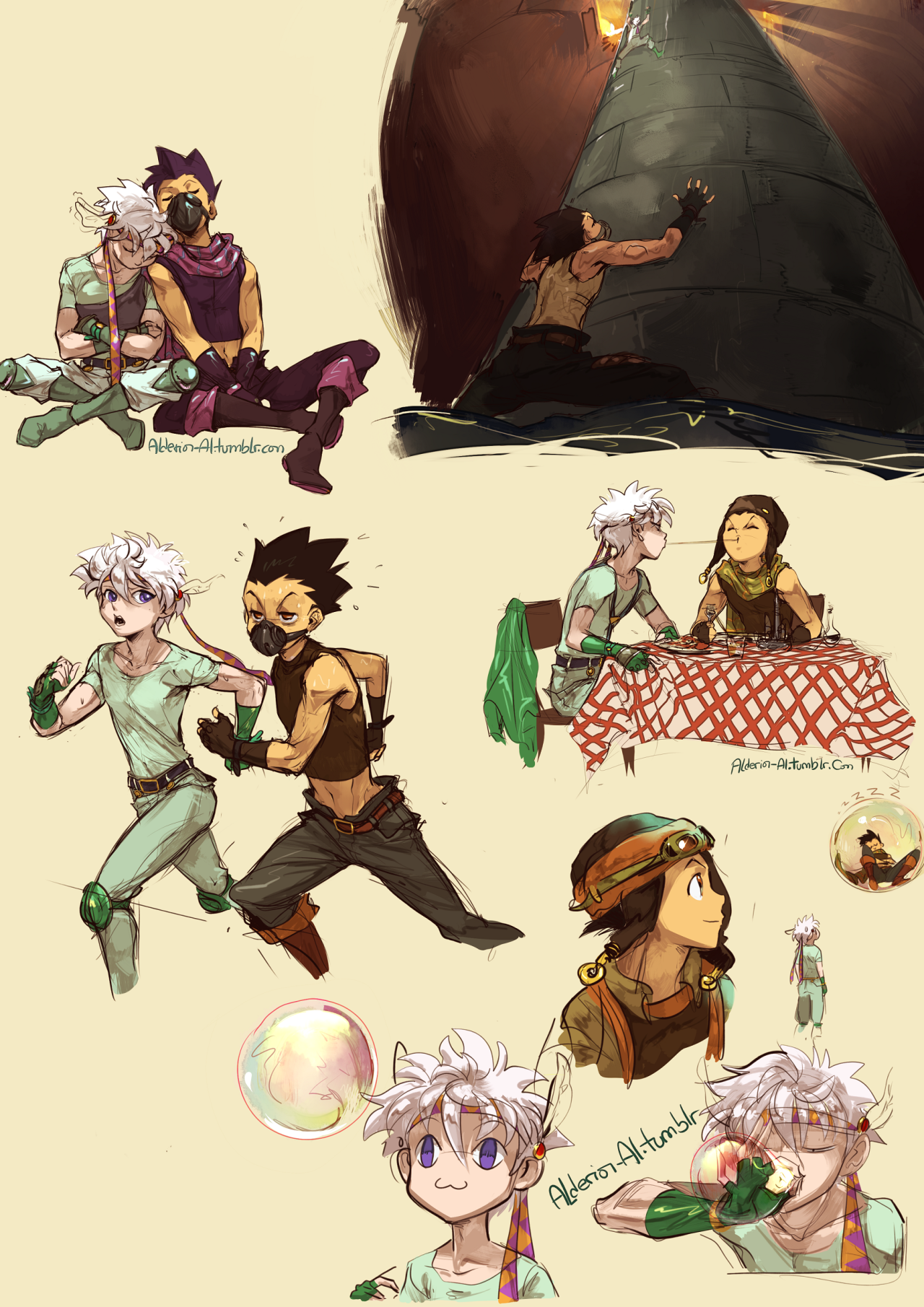 alderion-al:  Literalmente… una ensalada de JJBA x HxH 