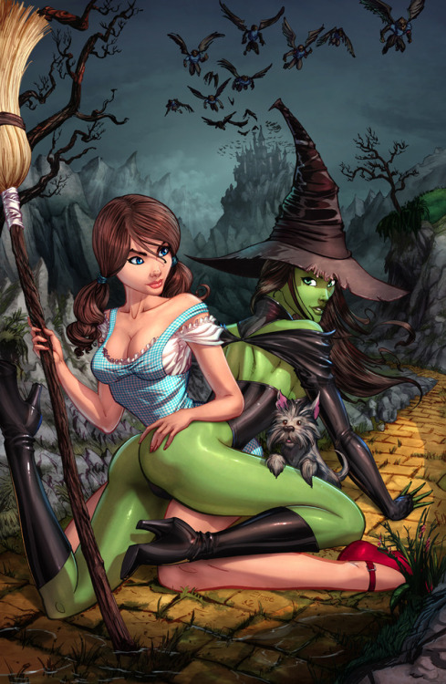 naughtyhalloweenart - wizard_of_oz_by_cehnot