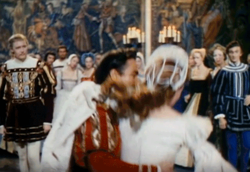 english-history-trip:Dancing “La Volta” in Tudor FilmsThe Sword and the Rose (1953) - Mary Tudor and
