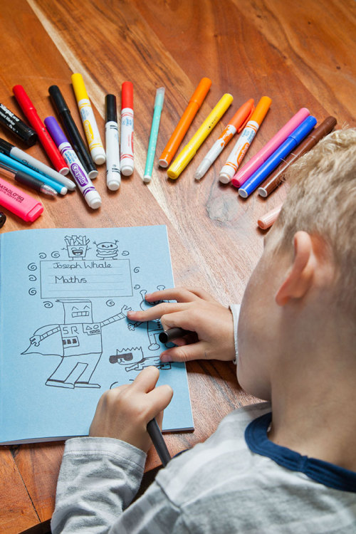9 Year Old Kept Getting In Trouble For Doodling In Classs, Gets A Job Decorating A Restaurant With His