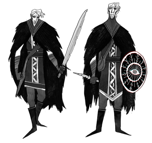 cassandra-parker:some final character designs and props i’m using in my film, Odin. doing research f