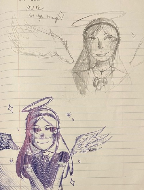 On The Top Left Is My Wip Sketch Of The Character You See In The Other Pics! The Other Drawings Are From