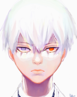 shouty-y:  Drawing of creepy baby shiro Kaneki