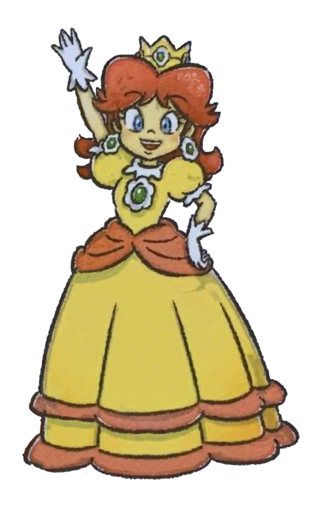  Princess Daisy render from the 2020 Nintendo Recruitment Book refined and cleaned by https://www.de