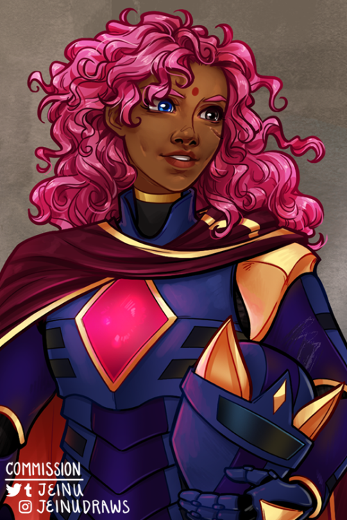  Commission of @mallowninja’s LANCER character, Kalyani in her ATLAS frame mech, Sirius. 