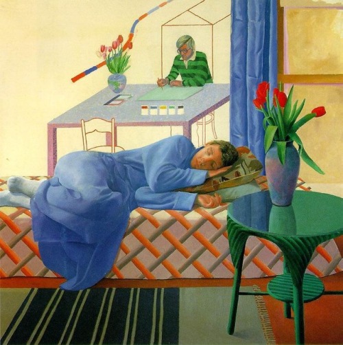 crossconnectmag:  Paintings by David HockneyDavid Hockney, born in 1937 is an English painter, draughtsman, printmaker, stage designer, and photographer. An important contributor to the pop art movement of the 1960s, he is considered one of the most