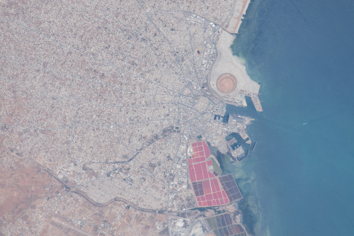 The coastal city of Sfax, Tunisia, photographed from the ISS.Photo credit: NASA