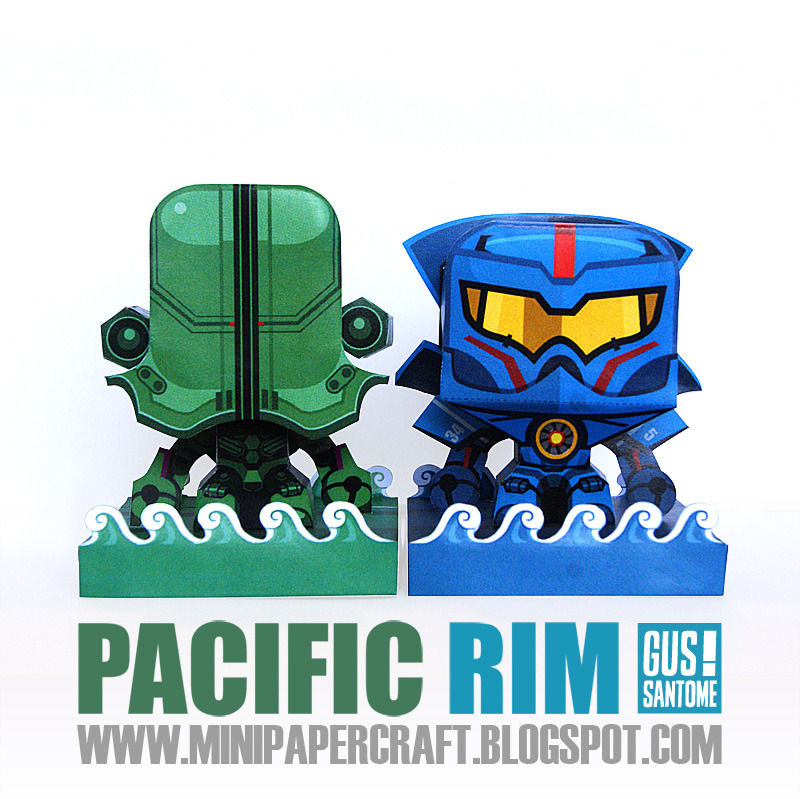 inspirationaljunkyard:  Pacific Rim´s Cherno Alpha &amp; Gipsy Danger minipapercraftized