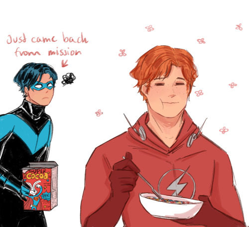 allineedisonedream: how to not get on Nightwings bad side a guide book by wally west: - don’t eat Ni