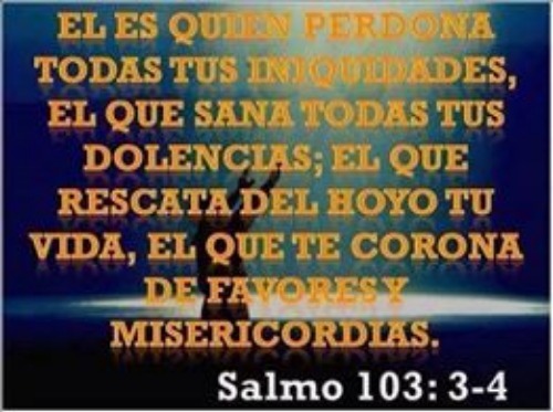 Él es el que perdona todas tus iniquidades —Salmos 103:3-4