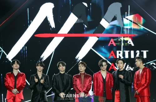 191126 Asia Artist Awards - GOT7 win Performance of the Year Daesang