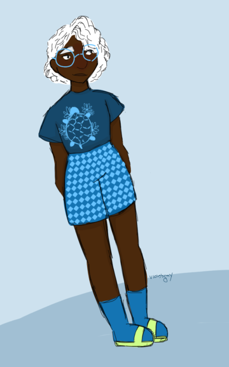 adventuresloane:violetsgay:I was gna try to draw lucretia in my outfits for a week but I only jst di