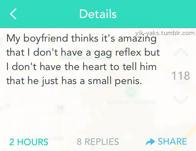 yik-yaks:  Follow Yik-Yaks for more.