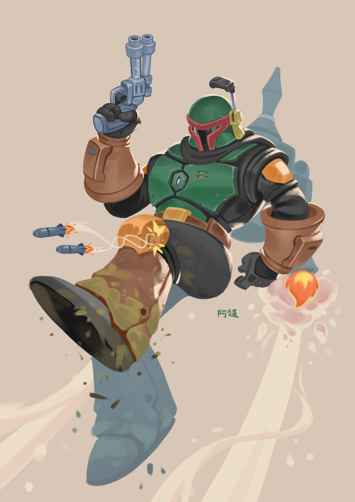 Boba FettArt by Shichao Liu