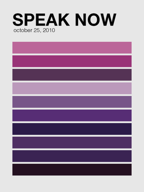 taylorrswift:taylor albums color palettes