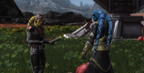 Nothin’ to see here. Just two ex-slave twi’lek out saving the Empire.