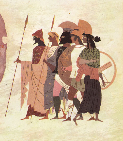 stephaniasum:Alice and Martin Provensen’s illustrations for the Iliad and Odyssey:  A Giant Golden b