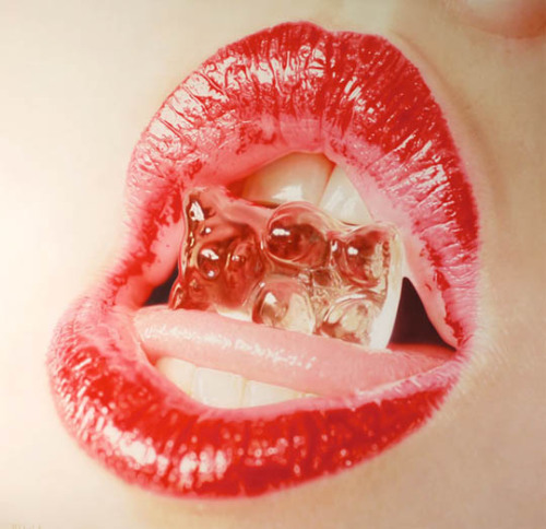 p1ants:   A compilation of French artist Hubert de Lartigue’s stunning hyperrealistic lip paintings, all acrylic on canvas. 