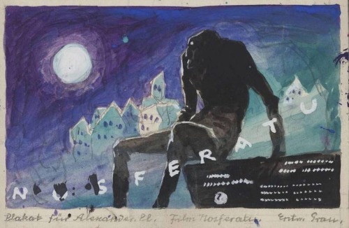 Concept Art And Sketches For 'Nosferatu, A Symphony Of Horror' (1922) By Architect And Visual Artist