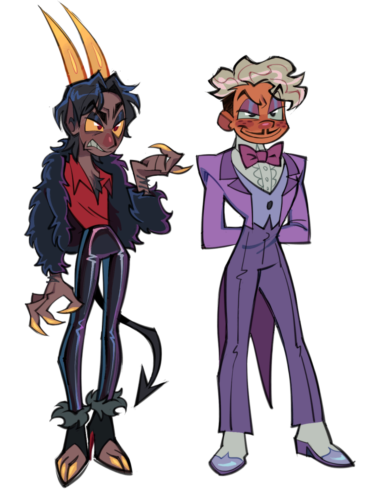 The devil and king dice imagined as humans :) by Lilliangracefull on  Newgrounds