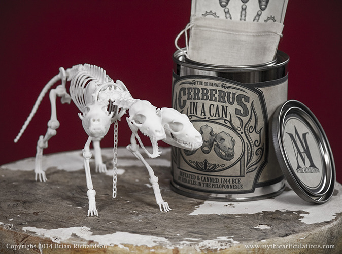 e-phemero:  Poseable “Cerberus in a Can” now available in our Etsy shop Someday