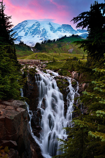 de-preciated:  Myrle Falls at Sunset by Oilfighter on Flickr.                   