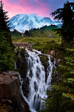 de-preciated:  Myrle Falls at Sunset by Oilfighter on Flickr.                               